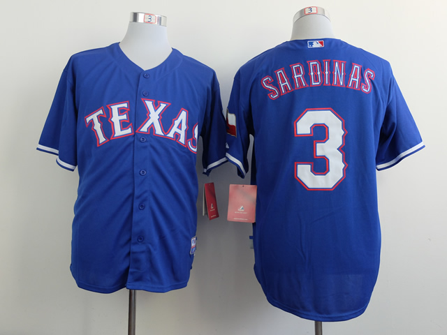 Men Texas Rangers #3 Wilson Blue MLB Jerseys